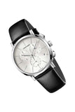 Buy Shop Calvin Klein Posh Silver Dial Black Leather Strap Watch for Men - K8Q371C6 USA Online