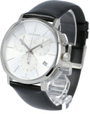 Buy Shop Calvin Klein Posh Silver Dial Black Leather Strap Watch for Men - K8Q371C6 USA Online