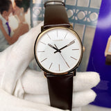 Buy Shop Calvin Klein Posh Silver Dial Brown Leather Strap Watch for Men - K8Q316G6 USA Online