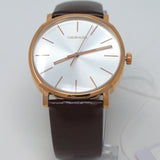 Buy Shop Calvin Klein Posh Silver Dial Brown Leather Strap Watch for Men - K8Q316G6 USA Online