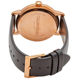 Buy Shop Calvin Klein Posh Silver Dial Brown Leather Strap Watch for Men - K8Q316G6 USA Online