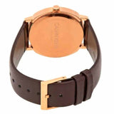 Buy Shop Calvin Klein Posh Silver Dial Brown Leather Strap Watch for Men - K8Q316G6 USA Online
