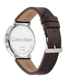 Buy Shop Calvin Klein Posh Silver Dial Brown Leather Strap Watch for Men - K8Q316G6 USA Online