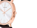 Buy Shop Calvin Klein Posh Silver Dial Brown Leather Strap Watch for Men - K8Q316G6 USA Online