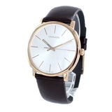 Buy Shop Calvin Klein Posh Silver Dial Brown Leather Strap Watch for Men - K8Q316G6 USA Online