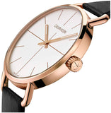 Buy Shop Calvin Klein Posh Silver Dial Brown Leather Strap Watch for Men - K8Q316G6 USA Online