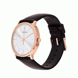 Buy Shop Calvin Klein Posh Silver Dial Brown Leather Strap Watch for Men - K8Q316G6 USA Online