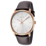 Buy Shop Calvin Klein Posh Silver Dial Brown Leather Strap Watch for Men - K8Q316G6 USA Online