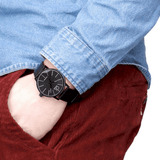 Buy Shop Calvin Klein Post Minimal Black Dial Black Leather Strap Watch for Men - K7621401 USA Online