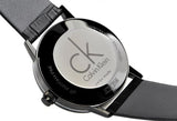 Buy Shop Calvin Klein Post Minimal Black Dial Black Leather Strap Watch for Men - K7621401 USA Online