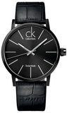Buy Shop Calvin Klein Post Minimal Black Dial Black Leather Strap Watch for Men - K7621401 USA Online