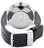 Buy Shop Calvin Klein Post Minimal Chronograph Black Dial Black Leather Strap Watch for Men - K7627107 USA Online