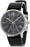 Buy Shop Calvin Klein Post Minimal Chronograph Black Dial Black Leather Strap Watch for Men - K7627107 USA Online