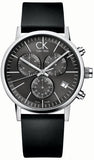Buy Shop Calvin Klein Post Minimal Chronograph Black Dial Black Leather Strap Watch for Men - K7627107 USA Online