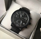 Buy Shop Calvin Klein Post Minimal Chronograph Black Dial Black Leather Strap Watch for Men - K7627401 USA Online