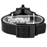 Buy Shop Calvin Klein Post Minimal Chronograph Black Dial Black Leather Strap Watch for Men - K7627401 USA Online