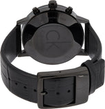 Buy Shop Calvin Klein Post Minimal Chronograph Black Dial Black Leather Strap Watch for Men - K7627401 USA Online