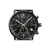 Buy Shop Calvin Klein Post Minimal Chronograph Black Dial Black Leather Strap Watch for Men - K7627401 USA Online