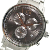 Buy Shop Calvin Klein Post Minimal Chronograph Black Dial Silver Steel Strap Watch for Men - K7627161 USA Online