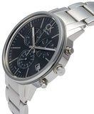 Buy Shop Calvin Klein Post Minimal Chronograph Black Dial Silver Steel Strap Watch for Men - K7627161 USA Online