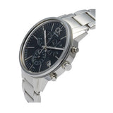Buy Shop Calvin Klein Post Minimal Chronograph Black Dial Silver Steel Strap Watch for Men - K7627161 USA Online