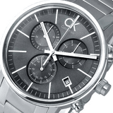 Buy Shop Calvin Klein Post Minimal Chronograph Black Dial Silver Steel Strap Watch for Men - K7627161 USA Online
