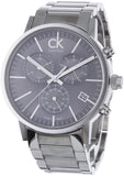 Buy Shop Calvin Klein Post Minimal Chronograph Black Dial Silver Steel Strap Watch for Men - K7627161 USA Online