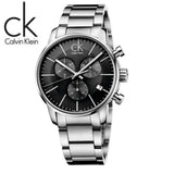 Buy Shop Calvin Klein Post Minimal Chronograph Black Dial Silver Steel Strap Watch for Men - K7627161 USA Online