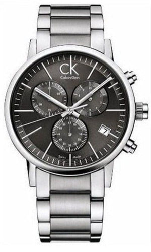 Buy Shop Calvin Klein Post Minimal Chronograph Black Dial Silver Steel Strap Watch for Men - K7627161 USA Online
