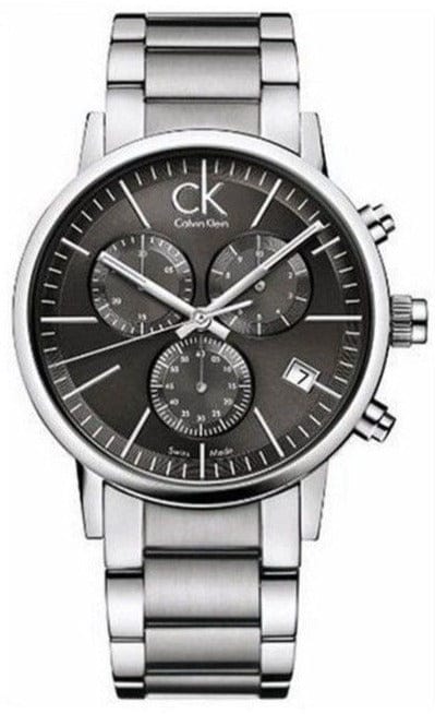 Buy Shop Calvin Klein Post Minimal Chronograph Black Dial Silver Steel Strap Watch for Men - K7627161 USA Online