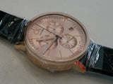 Buy Shop Calvin Klein Post Minimal Chronograph Rose Gold Dial Black Leather Strap Watch for Men - K7627201 USA Online
