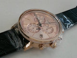 Buy Shop Calvin Klein Post Minimal Chronograph Rose Gold Dial Black Leather Strap Watch for Men - K7627201 USA Online