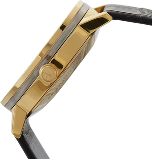 Buy Shop Calvin Klein Post Minimal Rose Gold Dial Black Leather Strap Watch For Men - K7622201 USA Online