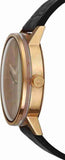 Buy Shop Calvin Klein Post Minimal Rose Gold Dial Black Leather Strap Watch for Men - K7621201 USA Online