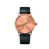 Buy Shop Calvin Klein Post Minimal Rose Gold Dial Black Leather Strap Watch for Men - K7621201 USA Online