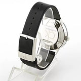 Buy Shop Calvin Klein Post Minimal Silver Dial Black Leather Strap Watch for Men - K7621192 USA Online