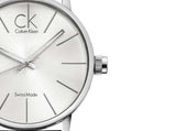 Buy Shop Calvin Klein Post Minimal Silver Dial Black Leather Strap Watch for Men - K7621192 USA Online