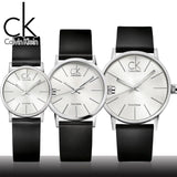 Buy Shop Calvin Klein Post Minimal Silver Dial Black Leather Strap Watch for Men - K7622185 USA Online