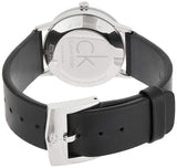 Buy Shop Calvin Klein Post Minimal Silver Dial Black Leather Strap Watch for Men - K7622185 USA Online