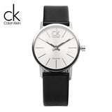 Buy Shop Calvin Klein Post Minimal Silver Dial Black Leather Strap Watch for Men - K7622185 USA Online