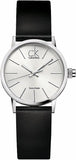 Buy Shop Calvin Klein Post Minimal Silver Dial Black Leather Strap Watch for Men - K7622185 USA Online