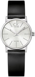 Buy Shop Calvin Klein Post Minimal Silver Dial Black Leather Strap Watch for Men - K7622185 USA Online