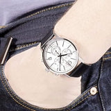 Buy Shop Calvin Klein Post Minimal White Dial Black Leather Strap Watch for Men - K7627120 USA Online