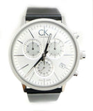 Buy Shop Calvin Klein Post Minimal White Dial Black Leather Strap Watch for Men - K7627120 USA Online