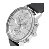 Buy Shop Calvin Klein Post Minimal White Dial Black Leather Strap Watch for Men - K7627120 USA Online