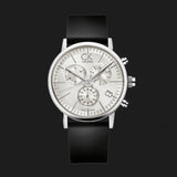 Buy Shop Calvin Klein Post Minimal White Dial Black Leather Strap Watch for Men - K7627120 USA Online