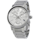 Buy Shop Calvin Klein Post Minimal White Dial Silver Steel Strap Watch for Men - K7627126 USA Online