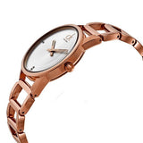Buy Shop Calvin Klein Stately White Dial Gold Steel Strap Watch for Women - K3G2362W USA Online