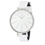 Buy Shop Calvin Klein Equal White Dial White Leather Strap Watch for Women - K3E231L6 USA Online