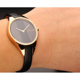 Buy Shop Calvin Klein Rebel Black Dial Black Leather Strap Watch for Women - K8P236C1 USA Online